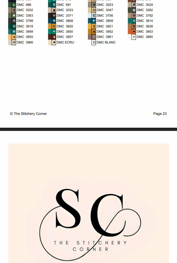 4_(tf)d165 Christmas Roosters - Cross Stitch Pattern PDF