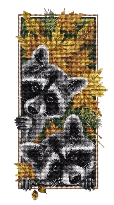 (SE)d12 Racoons - Cross Stitch Design PDF