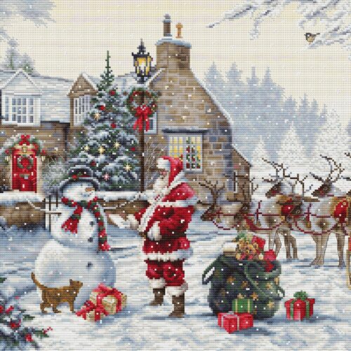 (TF)d47 Santa's Winter Watch - Cross Stitch Pattern PDF