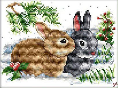 Bunnies - Cross Stitch Pattern PDF