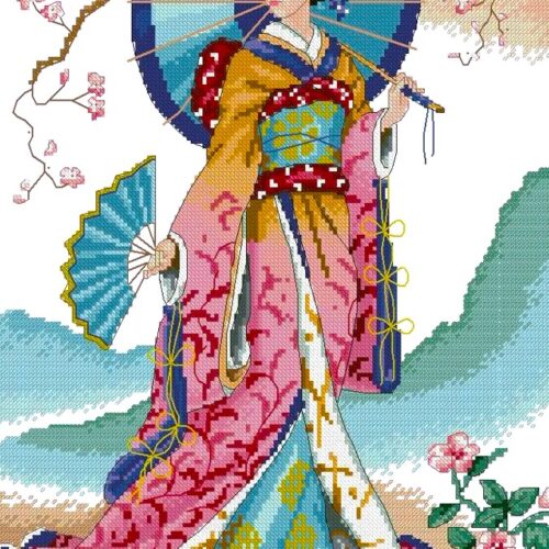 page Chinese Queen - Cross Stitch Pattern PDF