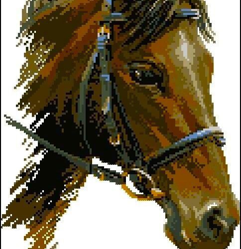 page Horse - Cross Stitch Pattern PDF
