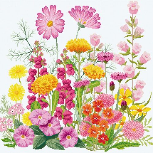 page Flowers - Cross Stitch Pattern PDF