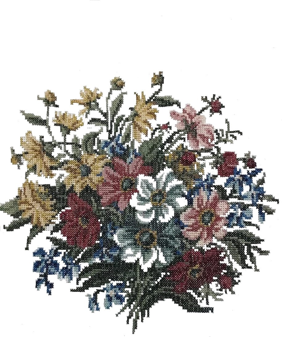 page Blooming Flowers - Cross Stitch Pattern PDF