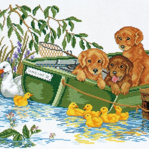 page Ducks And Dogs - Cross Stitch Pattern PDF