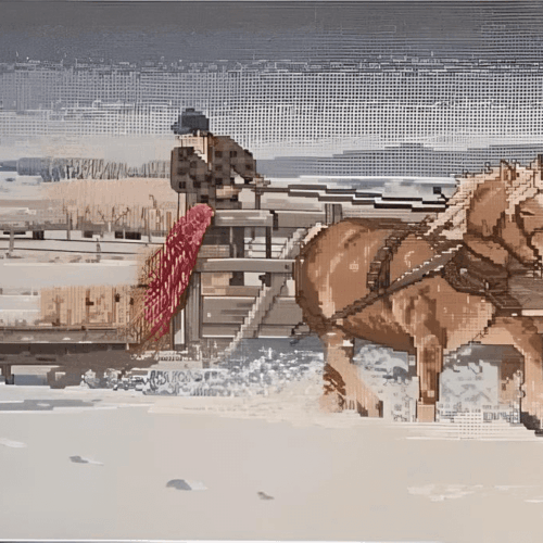 page (HD) Little Girl With Rooster - Cross Stitch Pattern PDF