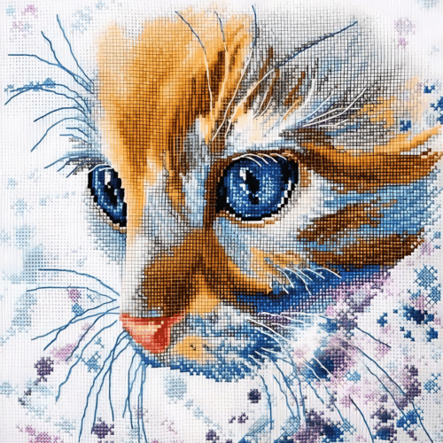 page (HD) Colorful Cat - Cross Stitch Pattern PDF