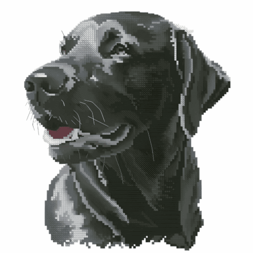 page HD Dog - Cross Stitch Pattern PDF