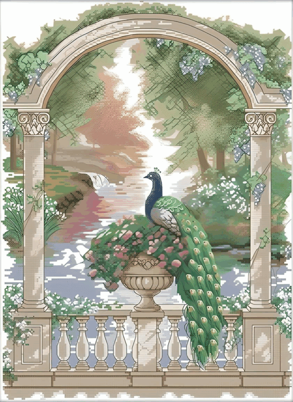 (TF)d19 Royal Peacock - Cross Stitch Pattern PDF