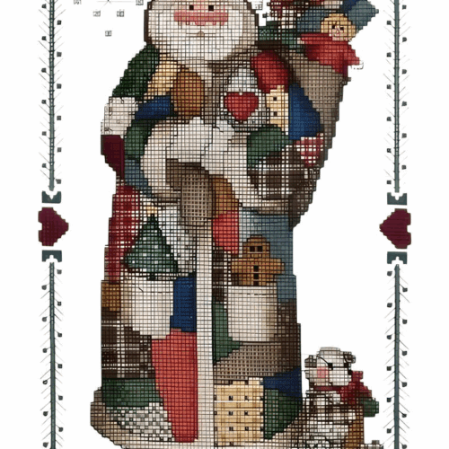 (SE)d23 Colorful Santa - Cross Stitch Design PDF