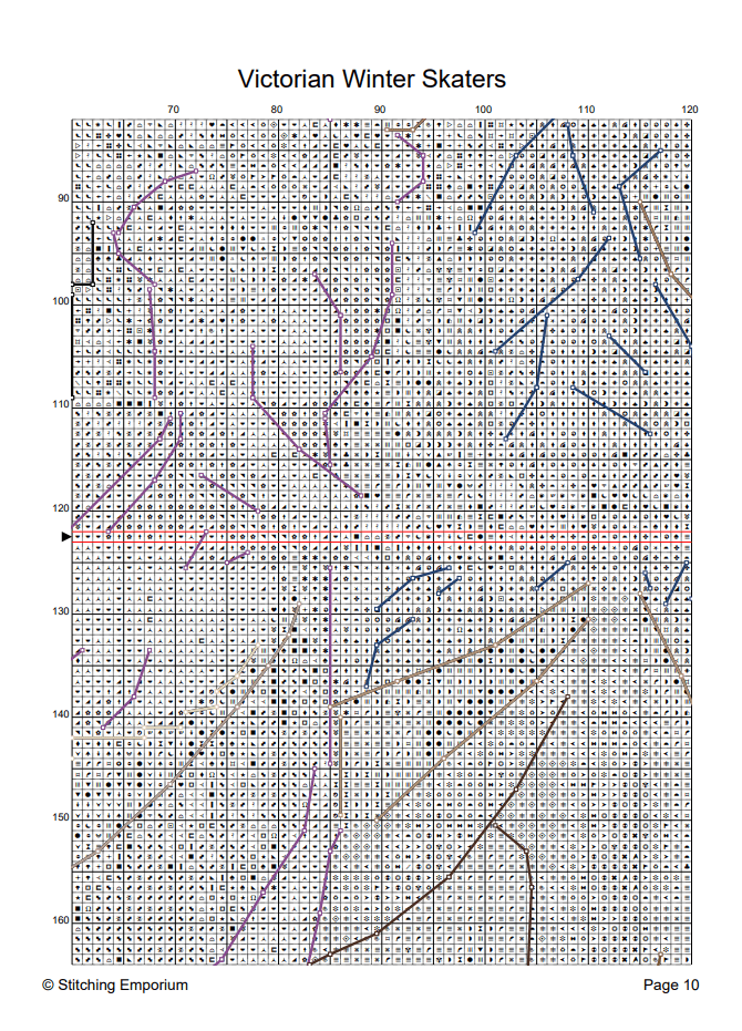 Victorian Winter Skaters – Cross Stitch Design PDF