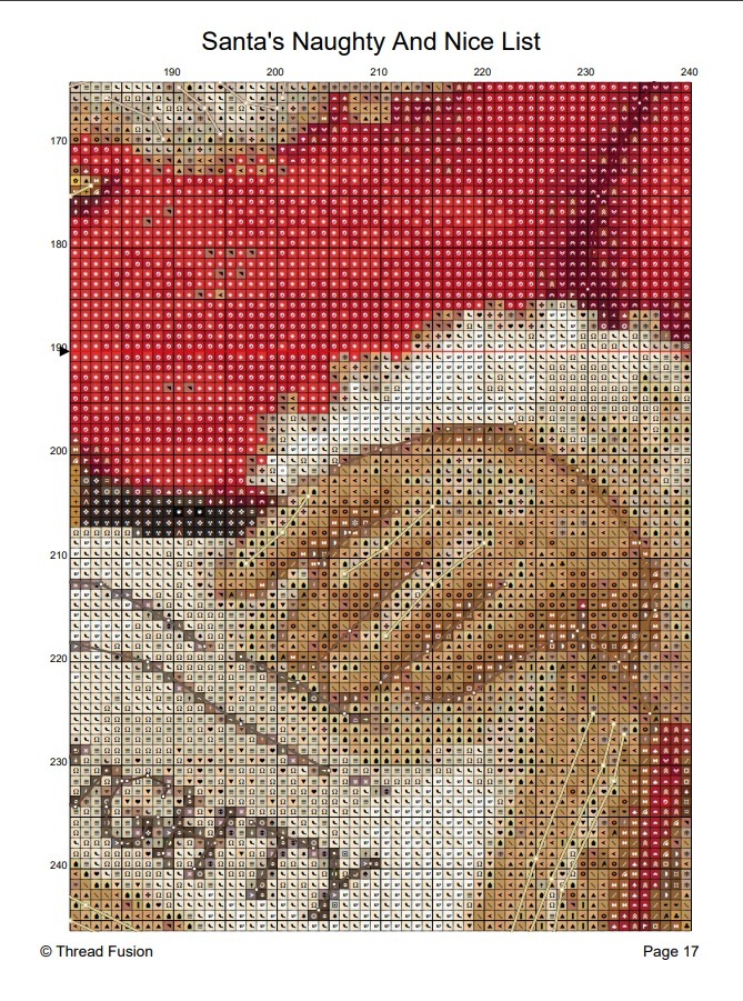 Santa's Naughty And Nice List - Cross Stitch Pattern PDF