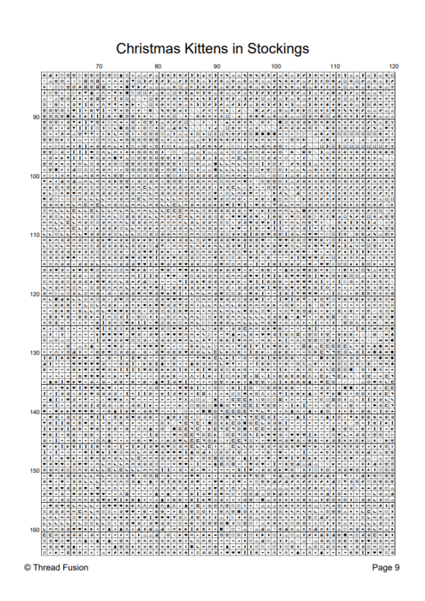 Christmas Kittens in stocking - Cross Stitch Pattern PDF