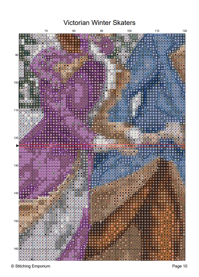 Victorian Winter Skaters – Cross Stitch Design PDF