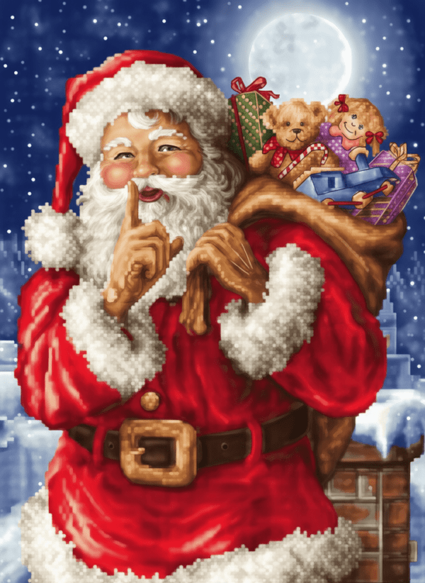 Santa’s Secret Delivery – Cross Stitch Pattern PDF