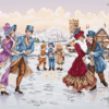 Victorian Winter Skaters – Cross Stitch Design PDF