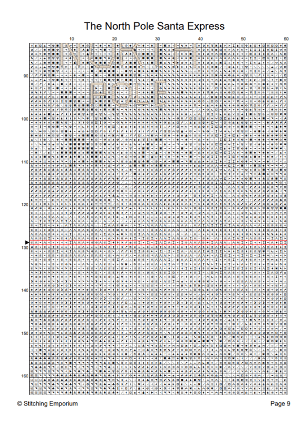 North Pole Santa Express – Cross Stitch Design PDF