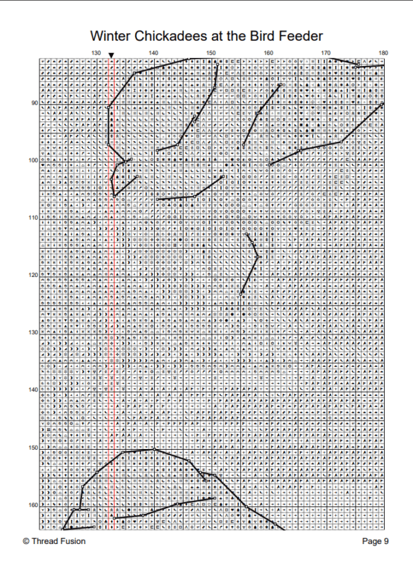Winter Chickadees at the Bird Feeder – Cross Stitch Pattern PDF