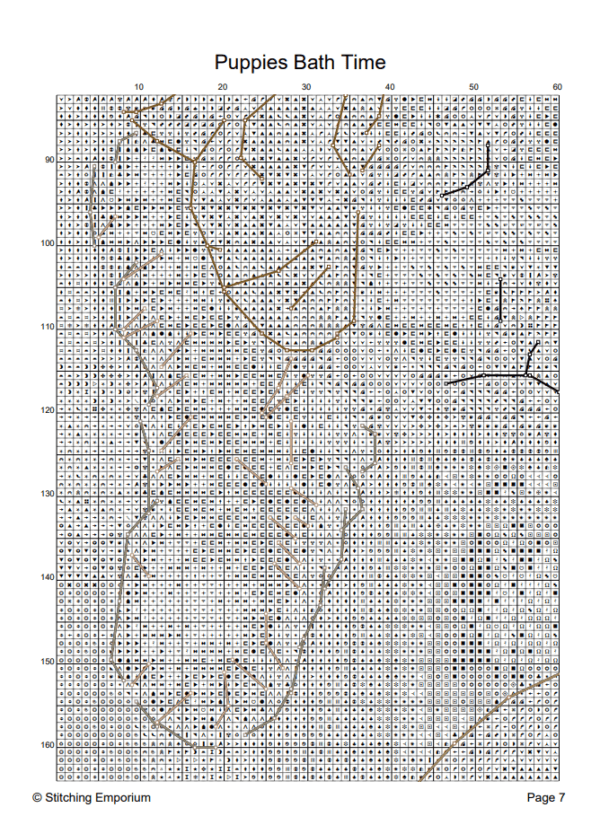 Puppies Bath Time – Cross Stitch Pattern PDF