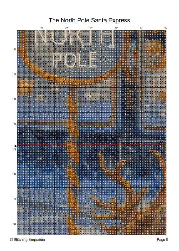North Pole Santa Express – Cross Stitch Design PDF