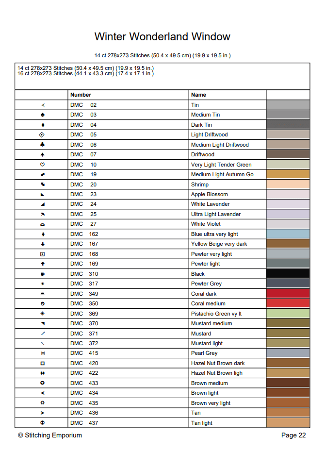 Winter Wonderland Window – Cross Stitch Pattern PDF
