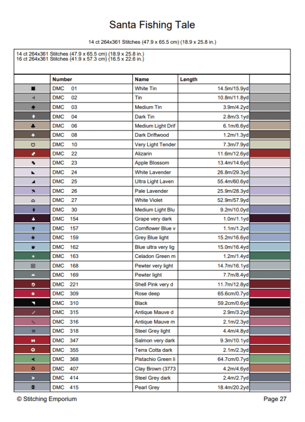 Santa’s Fishing Tale – Cross Stitch Design PDF