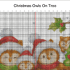 Christmas Owls On Tree – Cross Stitch Design PDF