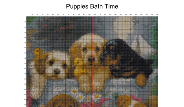 Puppies Bath Time – Cross Stitch Pattern PDF