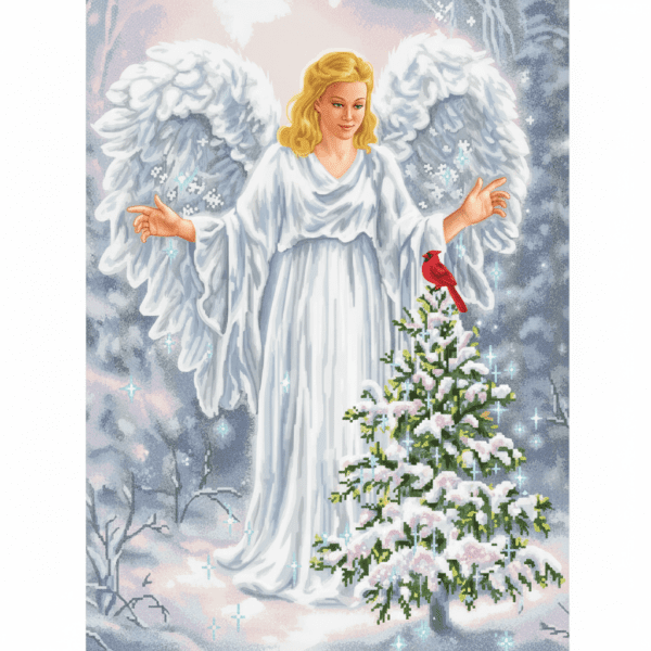 Winter Guardian Angel – Cross Stitch Design PDF