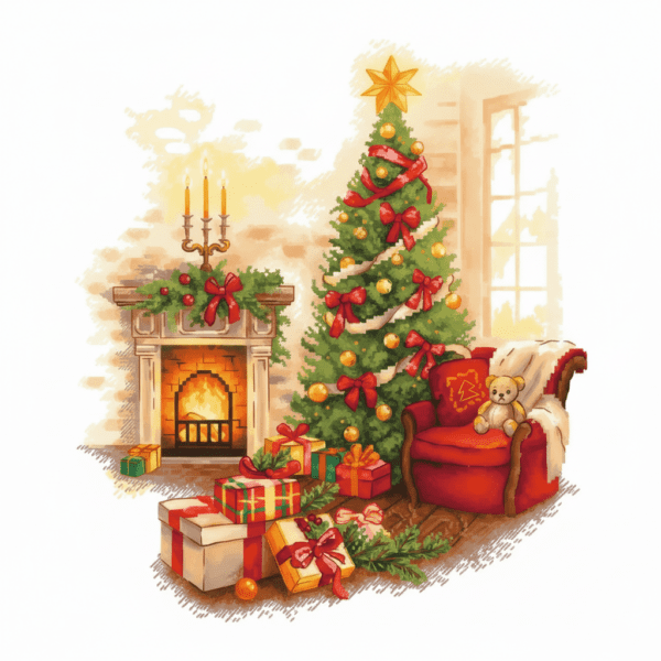 Cozy Christmas Hearth – Cross Stitch Design PDF
