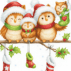 Christmas Owls On Tree – Cross Stitch Design PDF